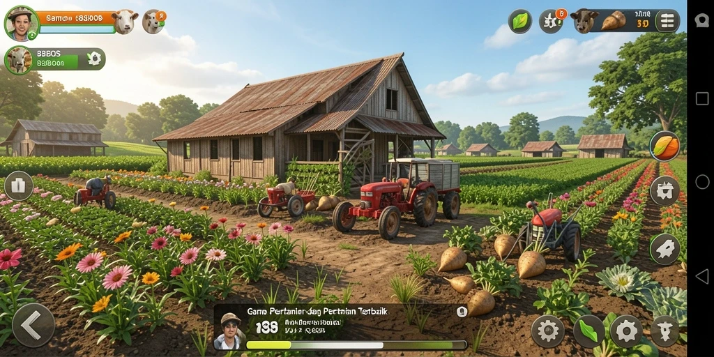 Tampilan gameplay Farming di 88BOS yang menarik dan penuh warna.