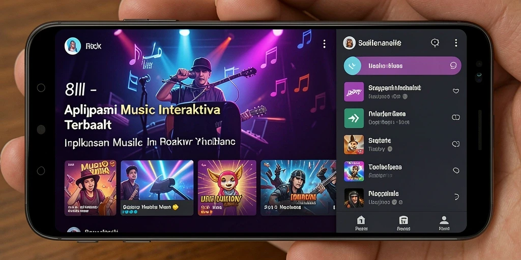 Gameplay interaktif 8II yang penuh dengan irama dan tantangan musik.