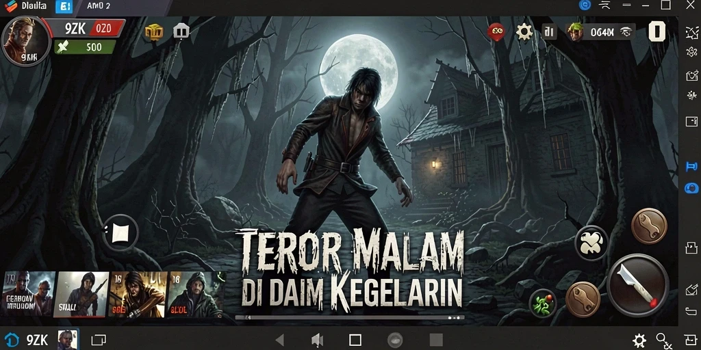 Tampilan gameplay 9ZK dengan suasana yang mencekam.