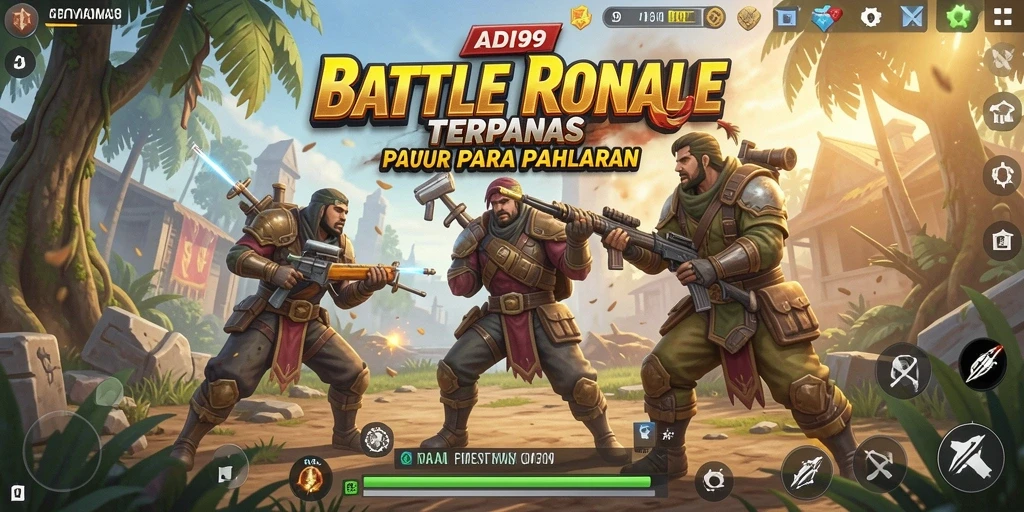 Screenshot menampilkan aksi gameplay seru di ADI99 Battle Royale.