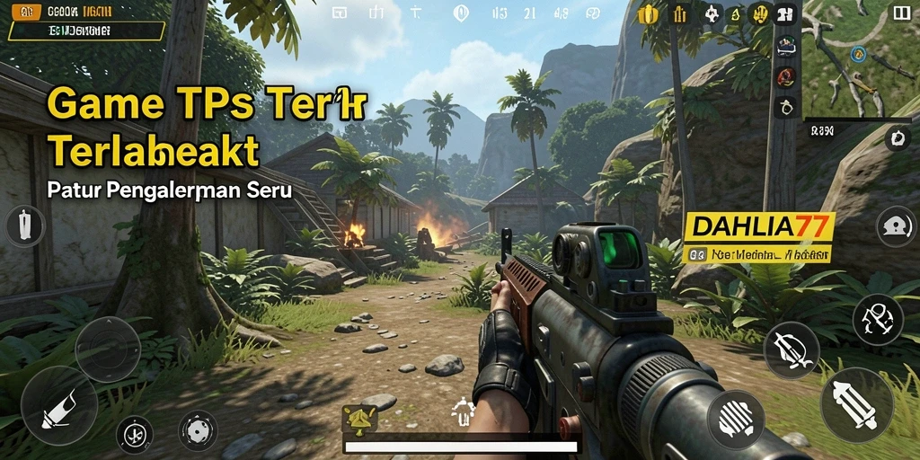 Screenshot gameplay DAHLIA77 menampilkan aksi TPS yang mendebarkan.