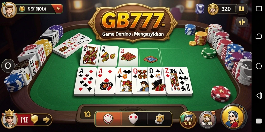 Screenshot GB777 menunjukkan gameplay Domino yang seru dan interaktif.