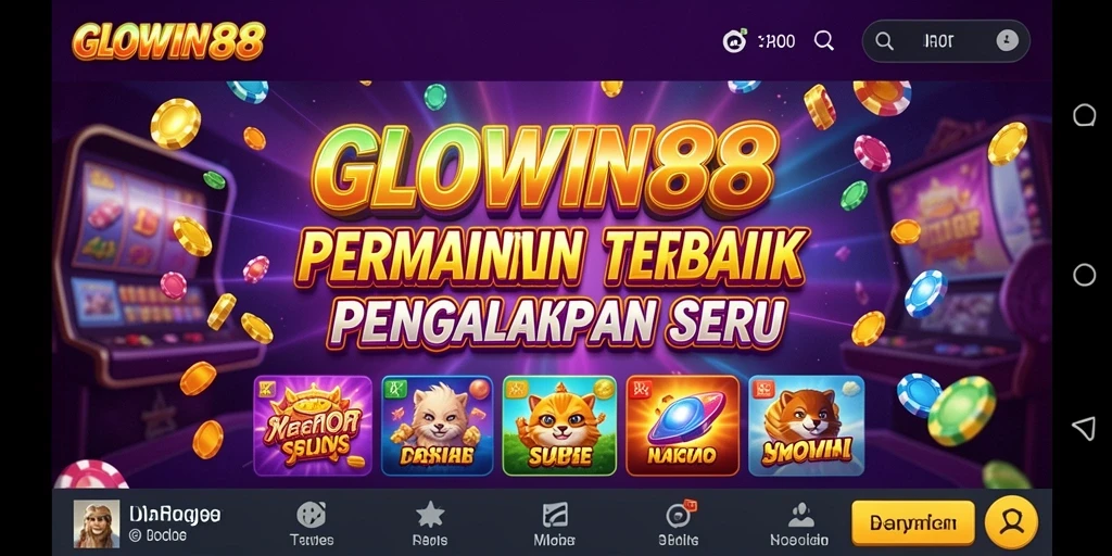 Tampilan menawan dari permainan Slot GLOWIN88 yang penuh warna.