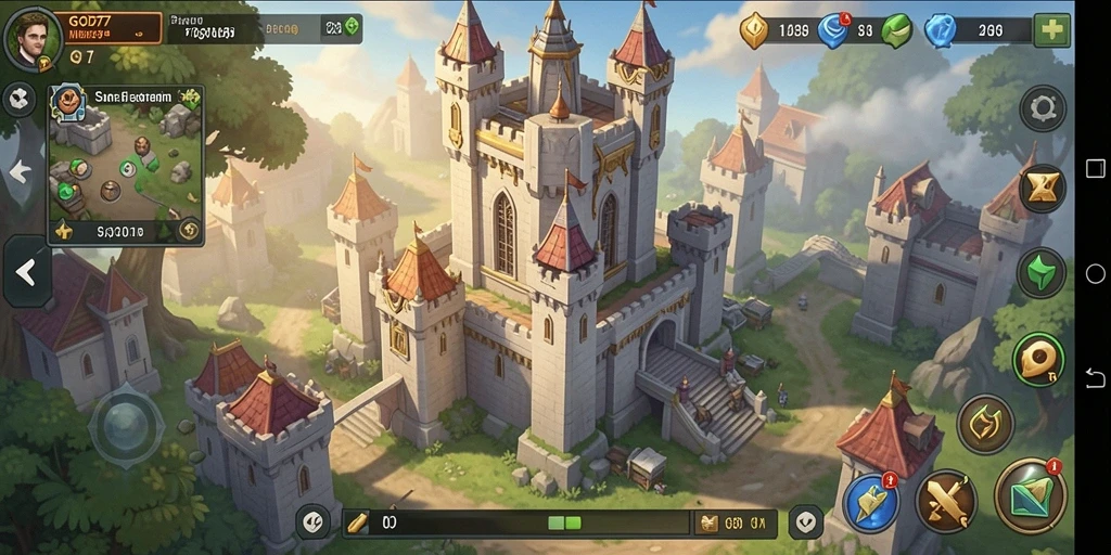 Screenshot GOD77 menampilkan aksi pertahanan menara yang intens.