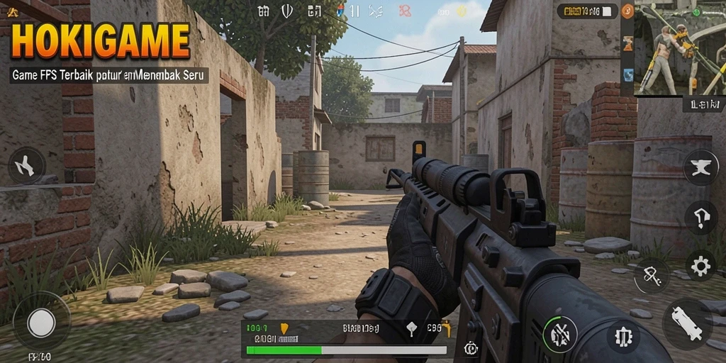 Screenshot gameplay HOKIGAME menampilkan aksi menembak yang seru.