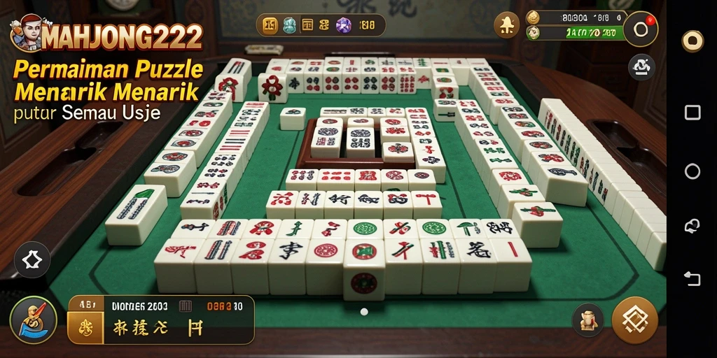 Screenshot gameplay MAHJONG222 menunjukkan aksi mencocokkan ubin yang menegangkan.