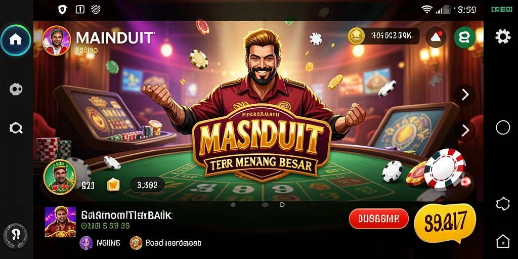 Screenshot gameplay MAINDUIT menampilkan momen seru permainan kasino.
