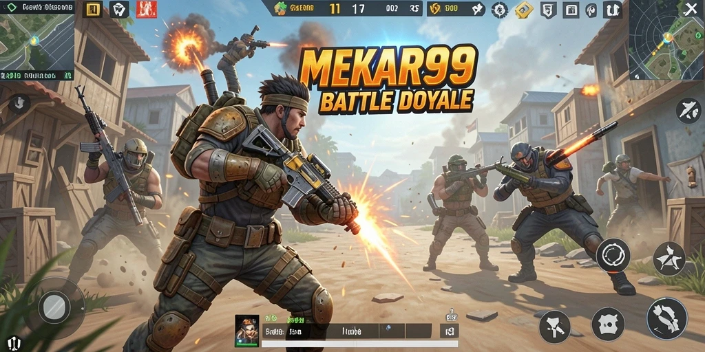 Tampak seru dalam pertempuran Battle Royale di MEKAR99.