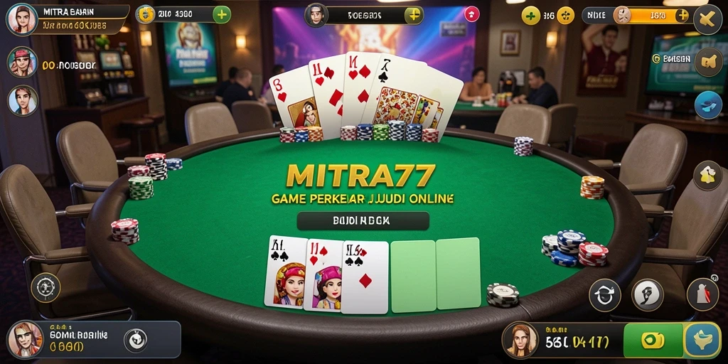 Tampilan screenshot gameplay Poker yang menarik dan interaktif.