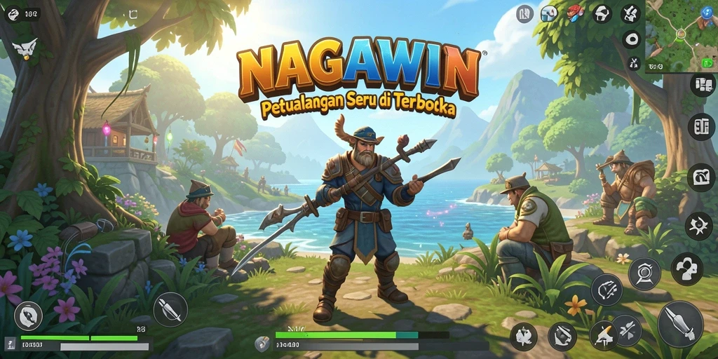 Tampilan gameplay <strong>NAGAWIN</strong> di dunia terbuka yang menakjubkan.