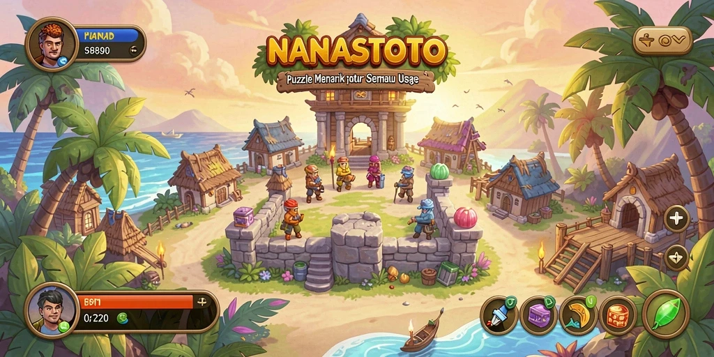 Screenshot NANASTOTO menampilkan gameplay Puzzle yang menarik dan menantang.