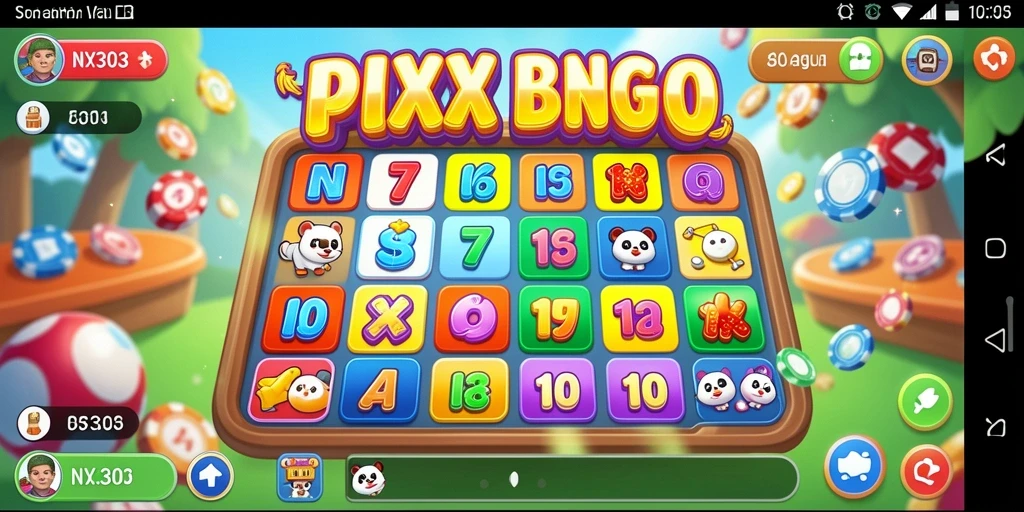 Screenshot gameplay Bingo NX303 yang menampilkan suasana permainan.