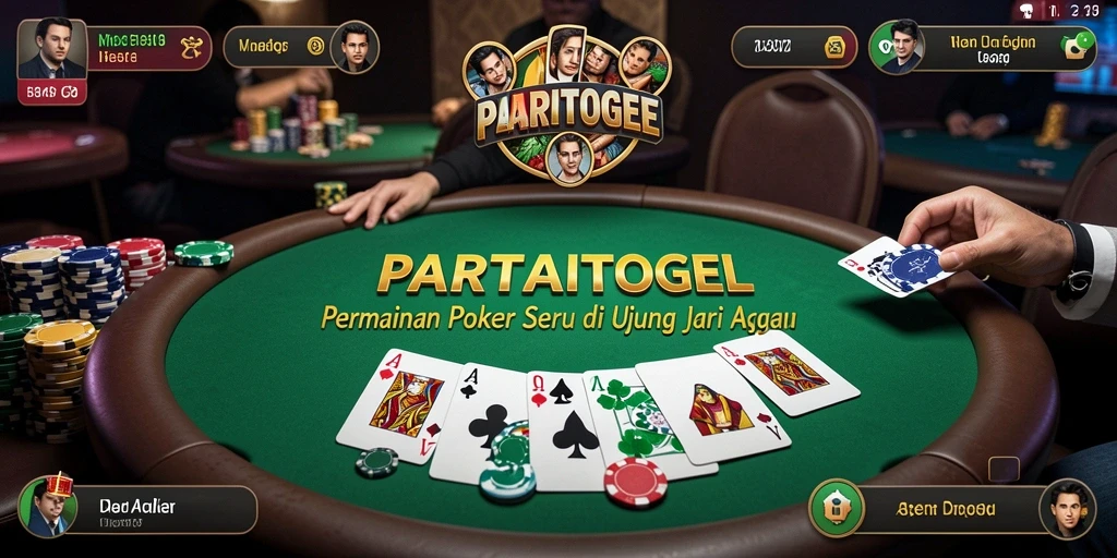 Tampilan gameplay Poker yang mendebarkan di PARTAITOGEL.