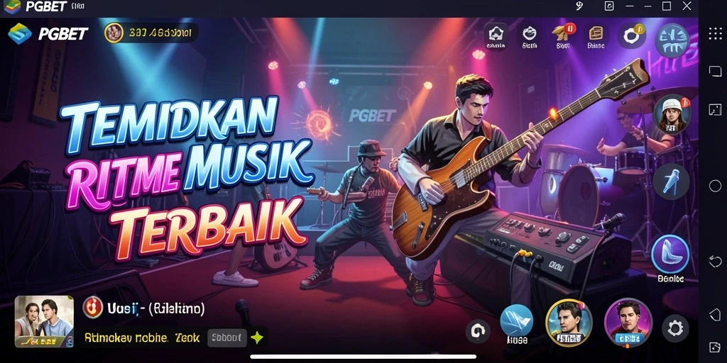 Tampilan antarmuka PGBET dengan berbagai pilihan lagu musik.
