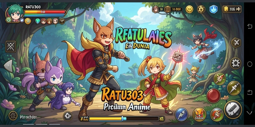 Tampilan gameplay seru dan karakter Anime yang menarik di RATU303.