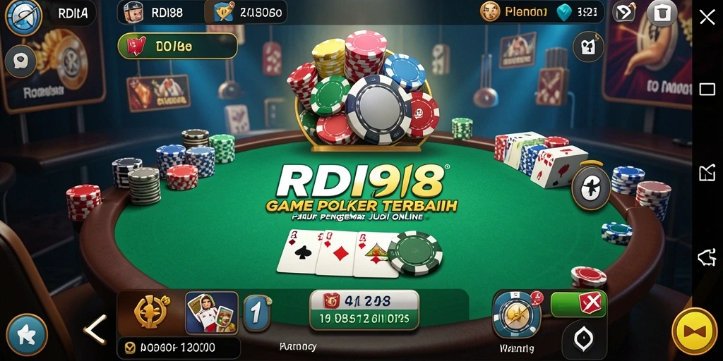 Tampilan utama <strong>RDI88</strong> menunjukkan gameplay Poker yang mendebarkan dan interaktif.