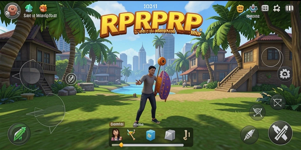 Tangkapan layar utama RPRPRP yang menunjukkan gameplay menarik dan dinamis.
