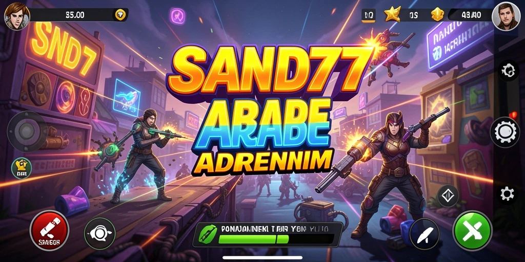 Tampilan gameplay SAND77 yang penuh aksi dan warna-warni.