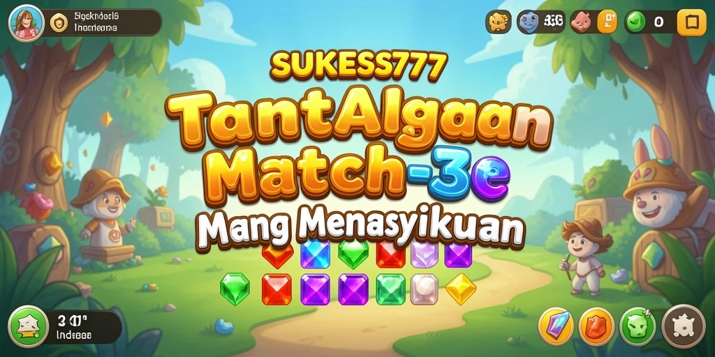 Tampilan gameplay seru saat menyusun elemen dalam SUKSES777.