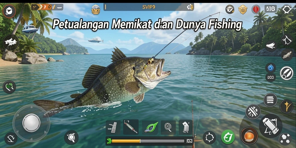 Tangkapan ikan terbesar dalam gameplay SVIP9 yang mendebarkan.