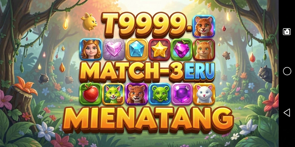Screenshot gameplay T9999 yang menampilkan momen seru mencocokkan item.