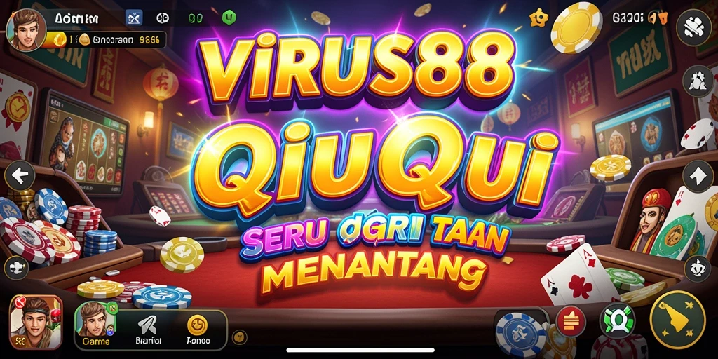 Tampilan gameplay menarik dari VIRUS88 yang penuh strategi QiuQiu.